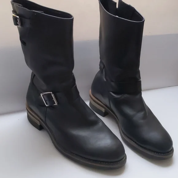Mason black leather work boot-sz 9EEE MASON STEEL TOE WORK AMERICA BLACK BOOTS 9.5 E 3, 6 main image 4